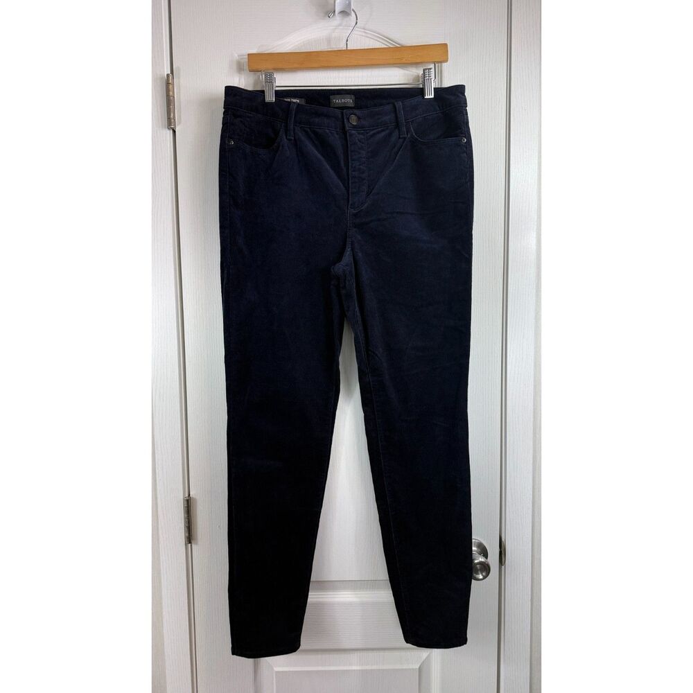 Talbots Women's Navy Blue Corduroy Jegging Pants Size 10